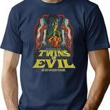 Twins Of Evil 1971 T-Shirt for Men & Women, T-Shirts Graphic Tee - Navy