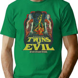 Twins Of Evil 1971 T-Shirt for Men & Women, T-Shirts Graphic Tee - Green