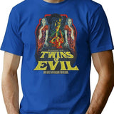 Twins Of Evil 1971 T-Shirt for Men & Women, T-Shirts Graphic Tee - Blue