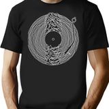 Unknown Pleasures Vinyl Record Minimalist Graphic T-Shirt - Unisex Streetwear Tee - Black