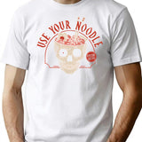 Use Your Noodle Minimalist Graphic T-Shirt - Unisex Streetwear Tee - White