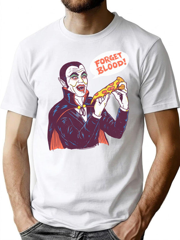Vampizza T-Shirt for Men & Women, T-Shirts Graphic Tee - White