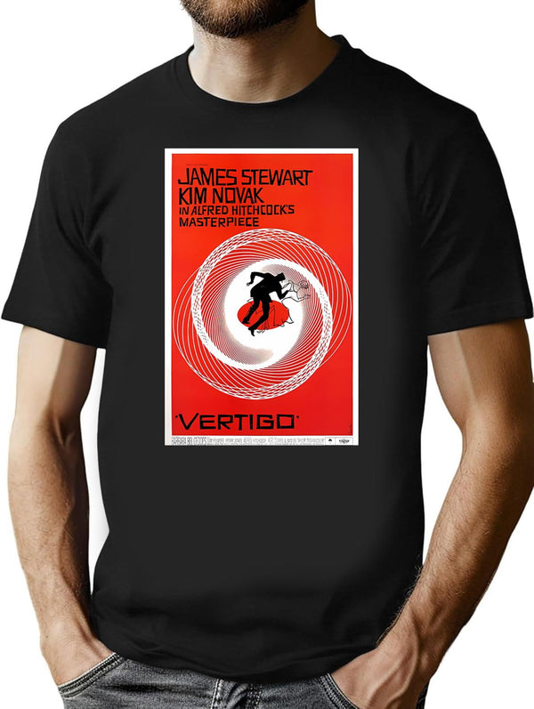 Vertigo T-Shirt for Men & Women, T-Shirts Graphic Tee - Black