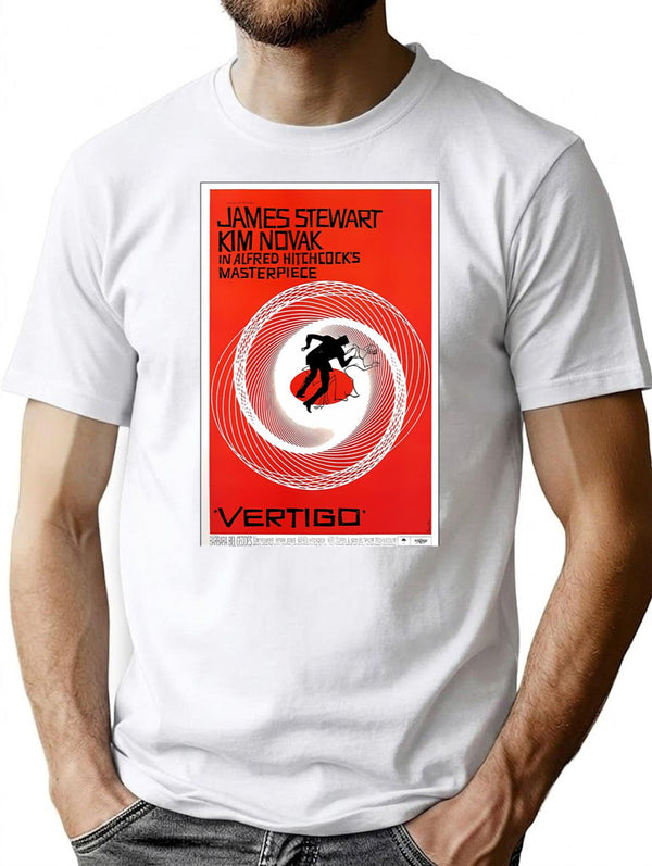 Vertigo T-Shirt for Men & Women, T-Shirts Graphic Tee - White