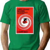 Vertigo T-Shirt for Men & Women, T-Shirts Graphic Tee - Green