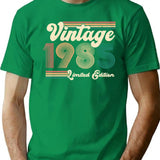 Vintage 1985 Limited Edition Minimalist Graphic T-Shirt - Unisex Streetwear Tee - Green