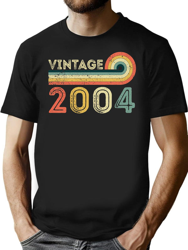 Vintage 2004 18Th Birthday - Born In 2004 T-Shirt for Men & Women, T-Shirts Graphic Tee - Black