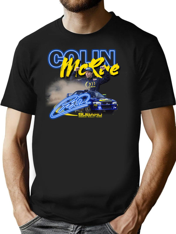 Vintage 90S Colin Mcrae Shirt T-Shirt for Men & Women, T-Shirts Graphic Tee - Black