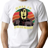 Vintage Anton Chigurh Call It Friendo Minimalist Graphic T-Shirt - Unisex Streetwear Tee - White