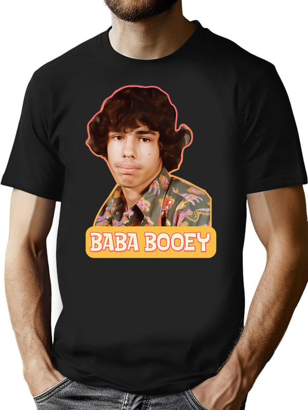 Vintage Baba Booey Minimalist Graphic T-Shirt - Unisex Streetwear Tee - Black