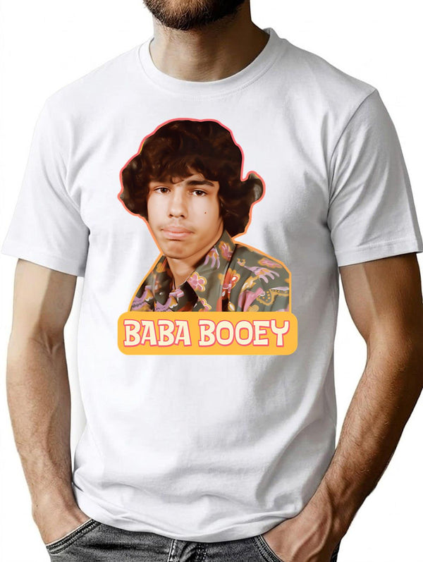 Vintage Baba Booey Minimalist Graphic T-Shirt - Unisex Streetwear Tee - White