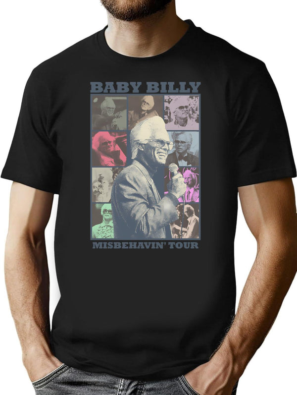 Vintage Baby Billy 80S Minimalist Graphic T-Shirt - Unisex Streetwear Tee - Black
