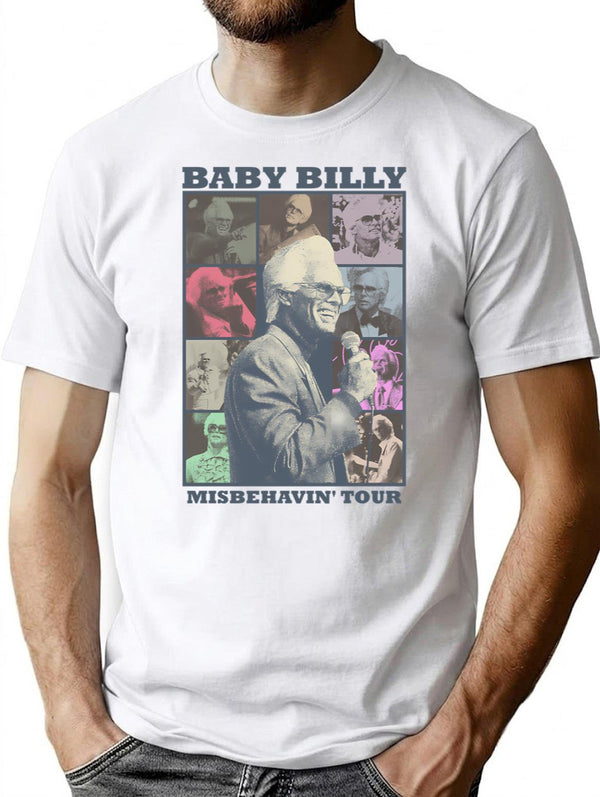 Vintage Baby Billy 80S Minimalist Graphic T-Shirt - Unisex Streetwear Tee - White