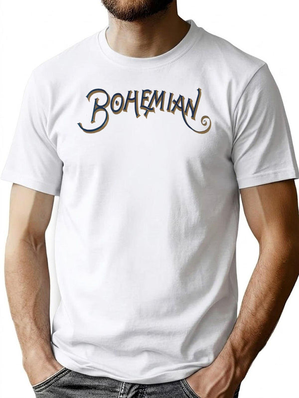 Vintage Bohemian Minimalist Graphic T-Shirt - Unisex Streetwear Tee - White