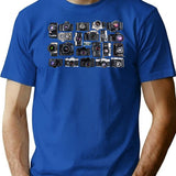 Vintage Cameras (1) Minimalist Graphic T-Shirt - Unisex Streetwear Tee - Blue