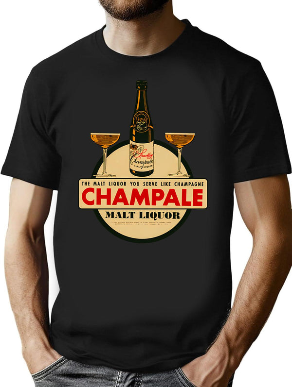 Vintage Champale Remix T-Shirt for Men & Women, T-Shirts Graphic Tee - Black
