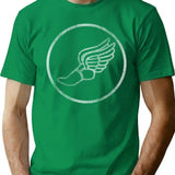 Vintage Distressed Running Minimalist Graphic T-Shirt - Unisex Streetwear Tee - Green