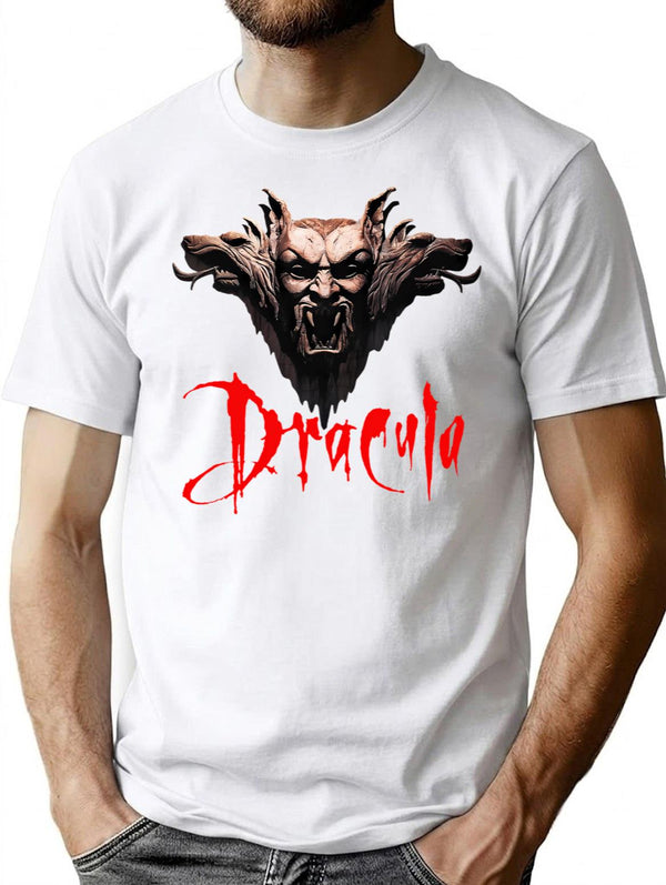 Vintage Dracula Movie T-Shirt for Men & Women, T-Shirts Graphic Tee - White