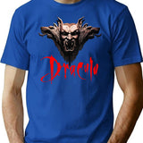 Vintage Dracula Movie T-Shirt for Men & Women, T-Shirts Graphic Tee - Blue