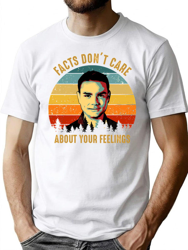 Vintage Facts Don'T Care About Your Feelings Ben Shapiro'S Gift T-Shirt for Men & Women, T-Shirts Graphic Tee - White