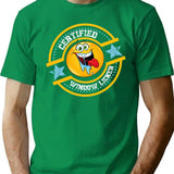 Vintage Funny Window Licker Lips Minimalist Graphic T-Shirt - Unisex Streetwear Tee - Green