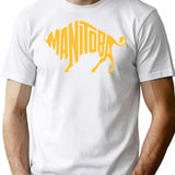 Vintage Manitoba T-Shirt for Men & Women, T-Shirts Graphic Tee - White
