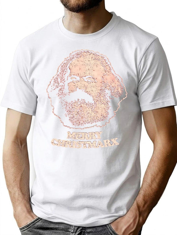 Vintage Merry Christmarx T-Shirt for Men & Women, T-Shirts Graphic Tee - White