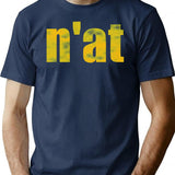 Vintage N'At (Pittsburgh) Text Minimalist Graphic T-Shirt - Unisex Streetwear Tee - Navy