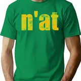 Vintage N'At (Pittsburgh) Text Minimalist Graphic T-Shirt - Unisex Streetwear Tee - Green