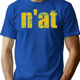 Vintage N'At (Pittsburgh) Text Minimalist Graphic T-Shirt - Unisex Streetwear Tee - Blue