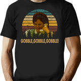 Vintage Planes Trains And Automobiles Films - Gobble Gobble Gobble Minimalist Graphic T-Shirt - Unisex Streetwear Tee - Black