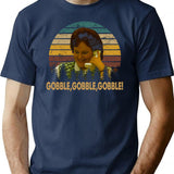 Vintage Planes Trains And Automobiles Films - Gobble Gobble Gobble Minimalist Graphic T-Shirt - Unisex Streetwear Tee - Navy