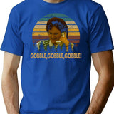 Vintage Planes Trains And Automobiles Films - Gobble Gobble Gobble Minimalist Graphic T-Shirt - Unisex Streetwear Tee - Blue