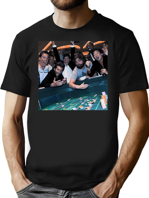 Vintage Playing Poker Funny Movie Minimalist Graphic T-Shirt - Unisex Streetwear Tee - Black