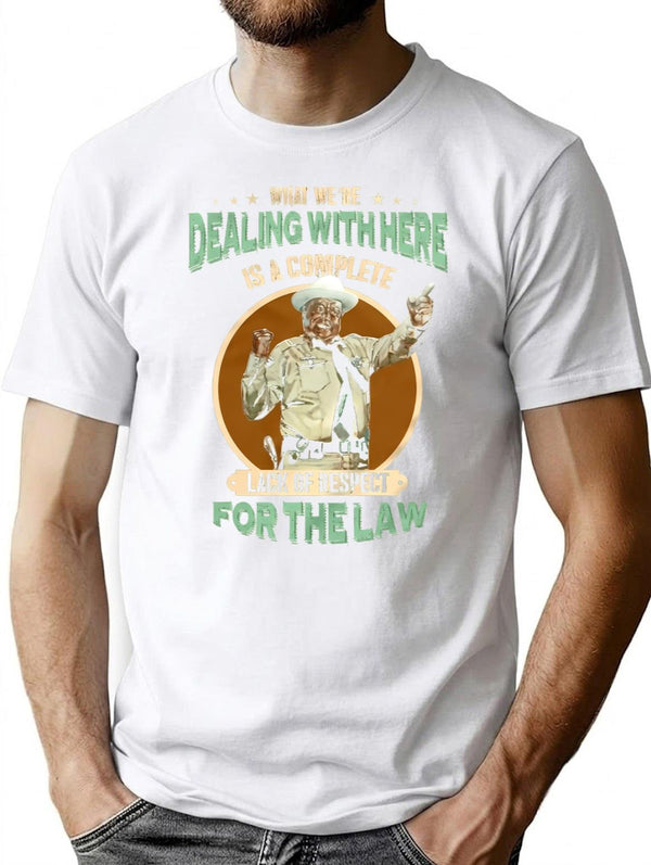 Vintage Retro The Law Smokey The Bandit Smile Face Art T-Shirt for Men & Women, T-Shirts Graphic Tee - White