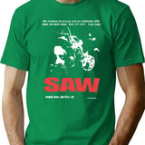 Vintage Saw 2004 Movie Promo T-Shirt for Men & Women, T-Shirts Graphic Tee - Green