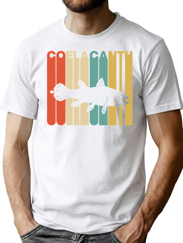Vintage Style Coelacanth Silhouette Shirt T-Shirt for Men & Women, T-Shirts Graphic Tee - White