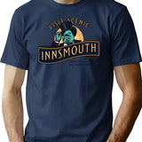 Visit Scenic Innsmouth T-Shirt for Men & Women, T-Shirts Graphic Tee - Navy