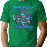 Vox Professional Gaslighter Hazbin Hotel Premium Heavyweight Cotton T-Shirt - Green