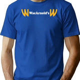Wacarnold'S Logo Minimalist Graphic T-Shirt - Unisex Streetwear Tee - Blue