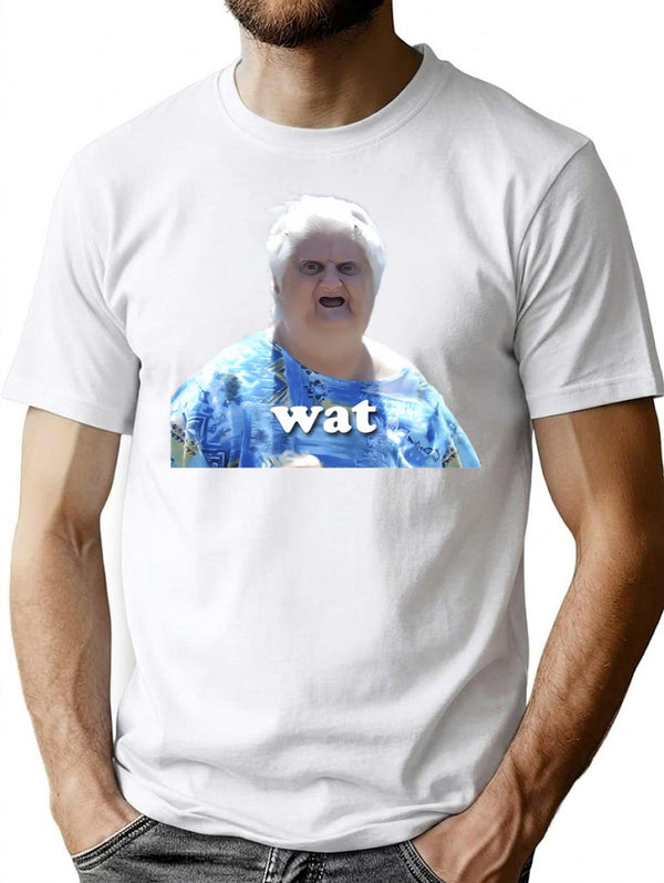 Wat T-Shirt for Men & Women, T-Shirts Graphic Tee - White