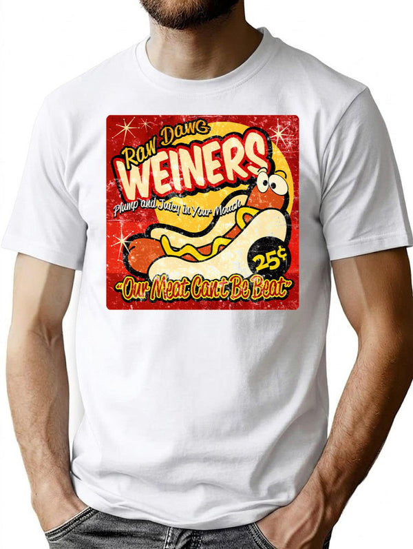 Weiner T Shirt T-Shirt for Men & Women, T-Shirts Graphic Tee - White
