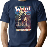 Weird Tales Cosmic Horror Cover T-Shirt for Men & Women, T-Shirts Graphic Tee - Navy