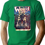 Weird Tales Cosmic Horror Cover T-Shirt for Men & Women, T-Shirts Graphic Tee - Green