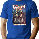 Weird Tales Cosmic Horror Cover T-Shirt for Men & Women, T-Shirts Graphic Tee - Blue