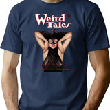 Weird Tales - Vintage Pulp Cover Art - Beautifully Restored T-Shirt for Men & Women, T-Shirts Graphic Tee - Navy