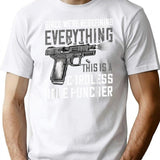Were Redefining Everything Cordless Hole Puncher Minimalist Graphic T-Shirt - Unisex Streetwear Tee - White