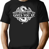What Doesnt Kill You Give You Xp Tabletop Rpg Gaming T-Shirt for Men & Women, T-Shirts Graphic Tee - Black