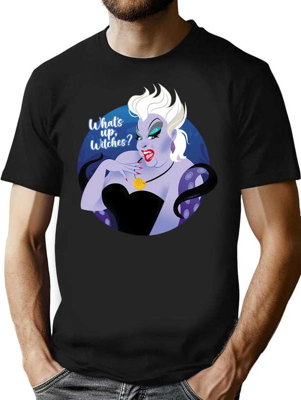 What'S Up Witches Minimalist Graphic T-Shirt - Unisex Streetwear Tee - Black