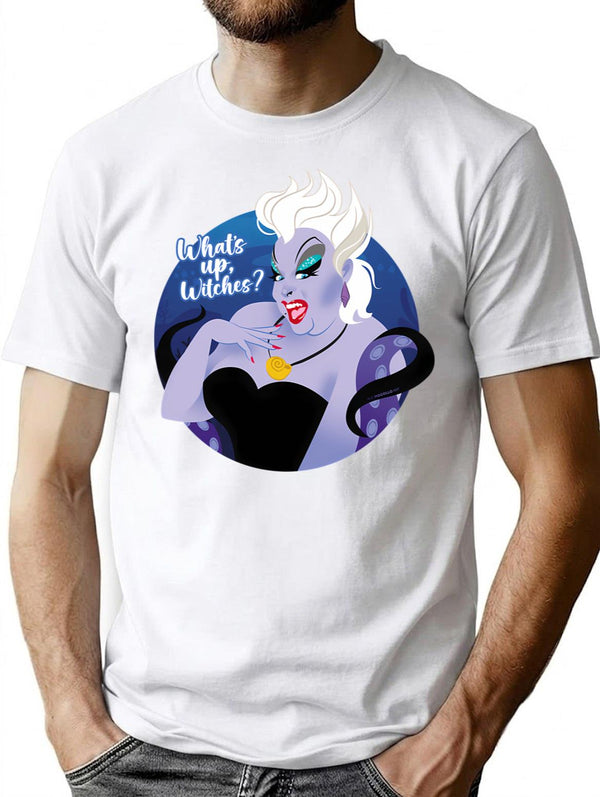 What'S Up Witches Minimalist Graphic T-Shirt - Unisex Streetwear Tee - White